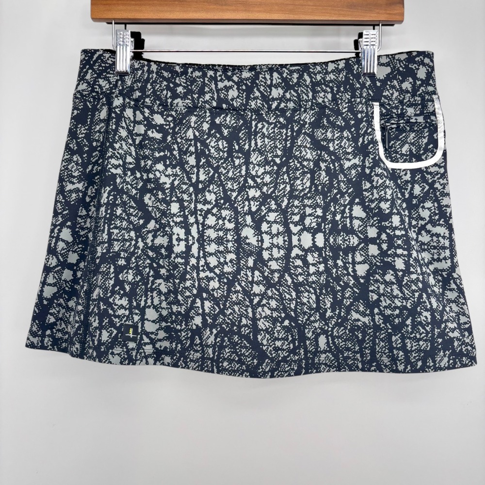 Actif Jamie Sadock Women Golf Skort Grey Black Abstract Tennis Skirt Large